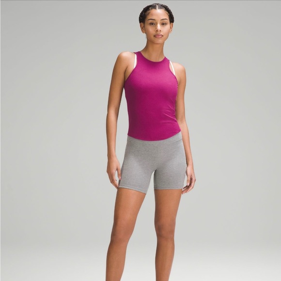 Lululemon Modal Silk Twist-Back Yoga Tank Top in Magenta Purple, size 10 - Picture 1 of 6